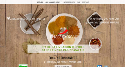 Dezz.fr : Réalisation de site web et blog : Service de livraison express d’épices, d’herbes et d’aromates à domicile.