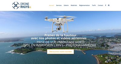 Dezz.fr : Réalisation de site web et blog : Société spécialiste des drones dans le golf du Morbihan